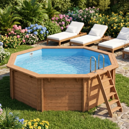 Celoročný drevený bazén Aqua Aura.